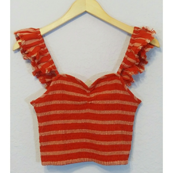 Free People Tops - Free People**Smocked Crop Top Size XS